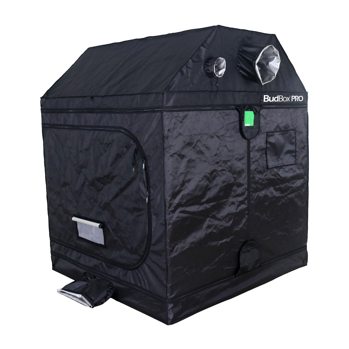 BudBox PRO XL+R 150x150x180cm stříbrný - zkosený pod střechu