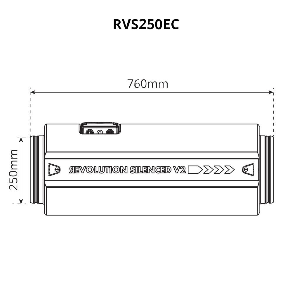 SystemAir Revolution Silenced V2 EC Vector 150 mm, 764 m3/h