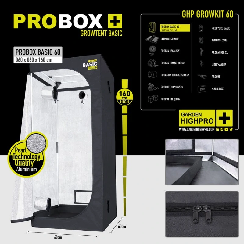 GARDEN HIGH PRO GROWKIT 60 - Pěstební komplet 60x60x160cm