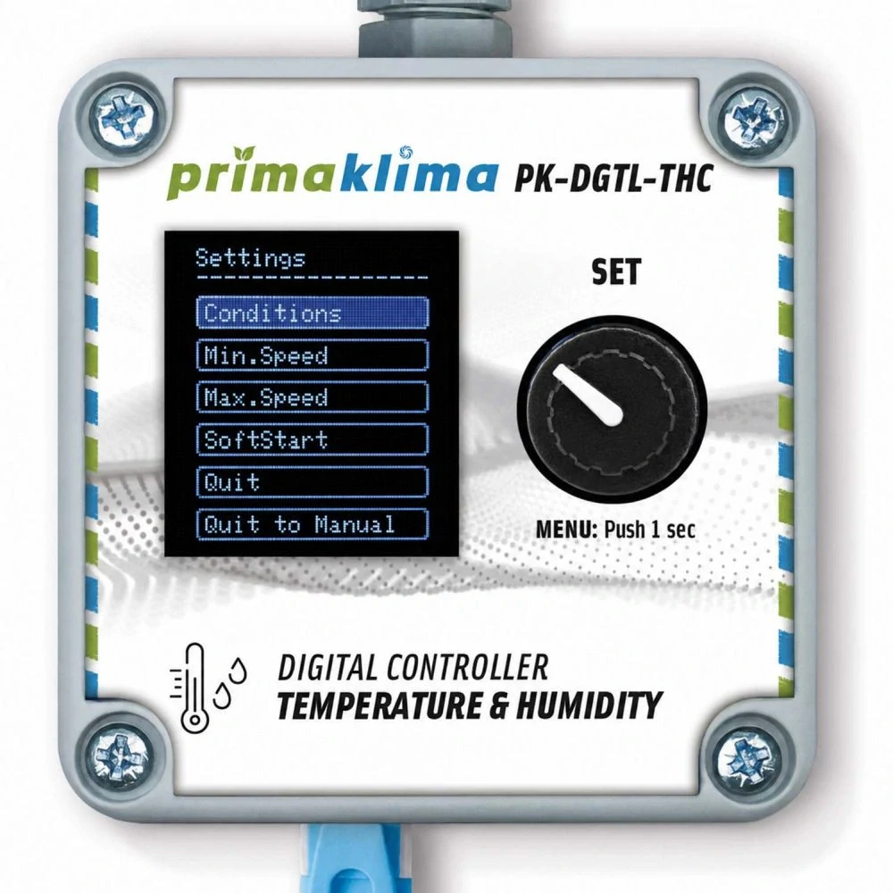 Prima Klima THC Controller, regulátor teploty a vlhkosti pro PK-ECblue ventilátory s RJ45 konektorem