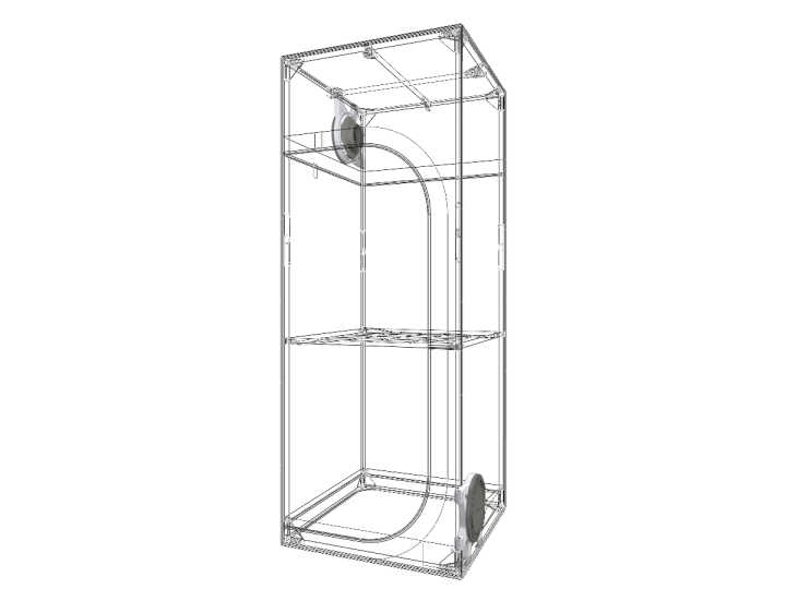 Secret Jardin Dark Street DS60 (60x60x158 cm) rev. 4.0, pěstební stan