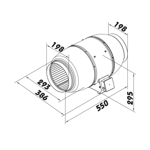 Ventilátor TT Silent/Dalap AP 200, 810/1020m3/h [QUIET], odhlučněný ventilátor