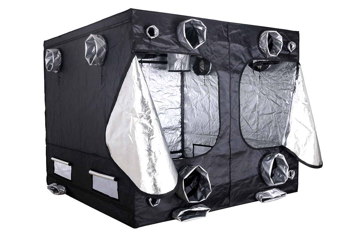 BudBox PRO Titan+ 240x240x200cm stříbrný - pěstební stan