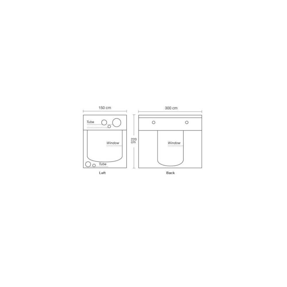HomeBox Ambient R300+ (300x150x220cm), pěstební stan