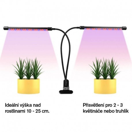 LED osvětlení s klipem a časovačem, 2 lišty