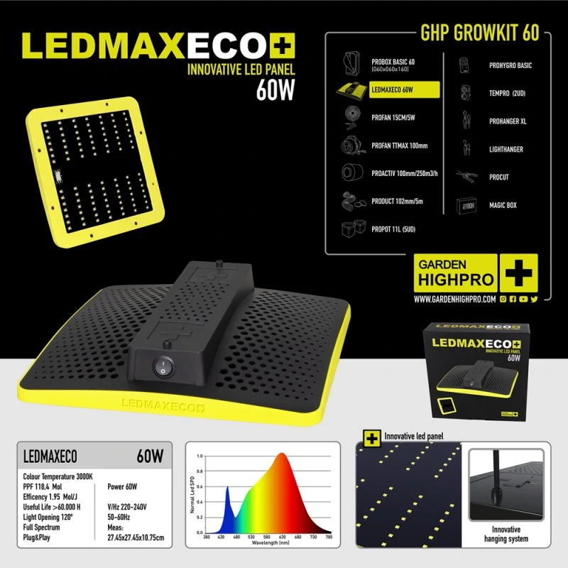 GARDEN HIGH PRO GROWKIT 60 - Pěstební komplet 60x60x160cm