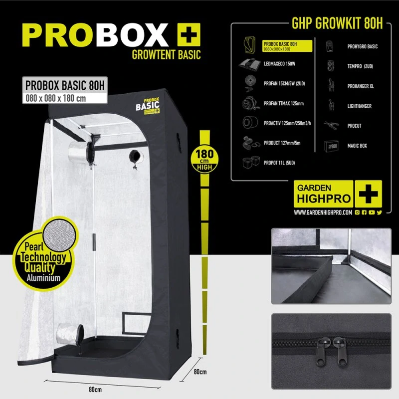 GARDEN HIGH PRO GROWKIT 80H - Pěstební komplet 80x80x180cm