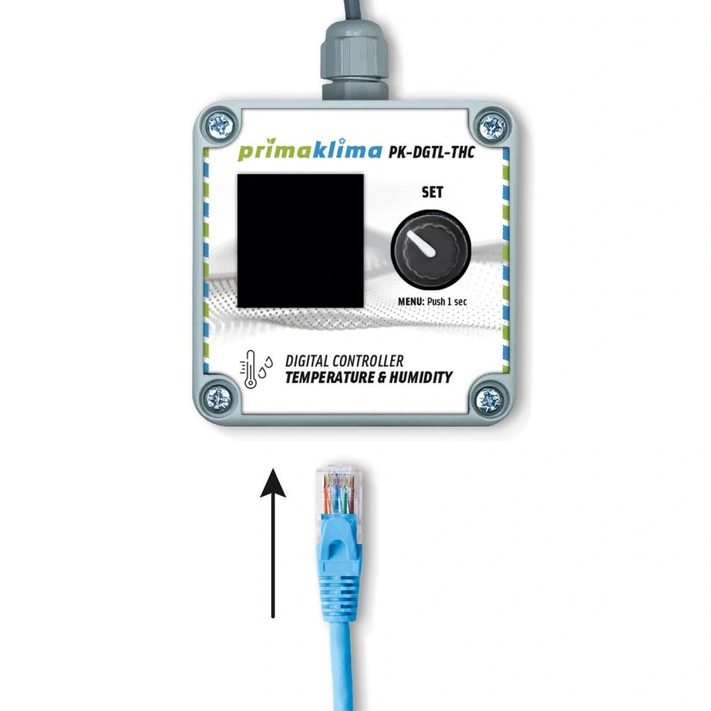 Prima Klima THC Controller, regulátor teploty a vlhkosti pro PK-ECblue ventilátory s RJ45 konektorem
