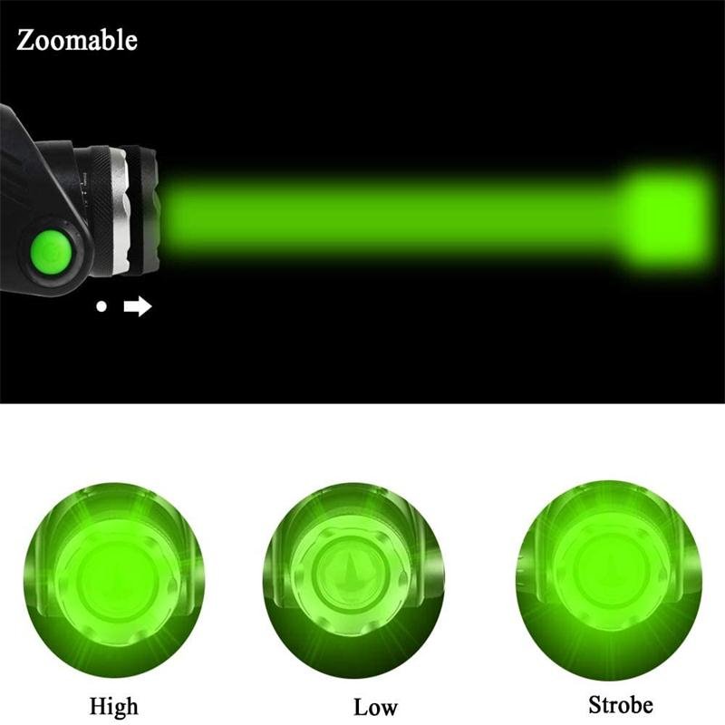 Čelovka SunPro Green LED Headlamp zelená