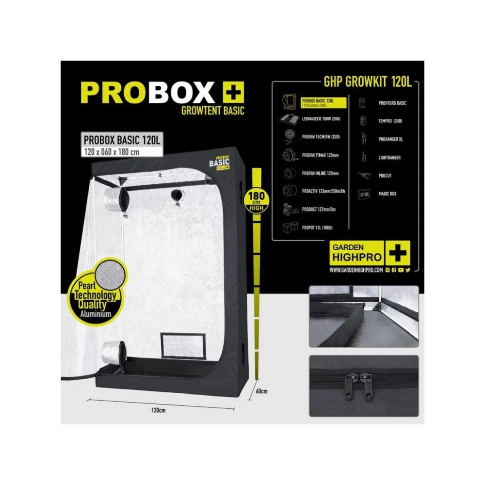 GARDEN HIGH PRO GROWKIT 120L - Pěstební komplet 120x60x180cm