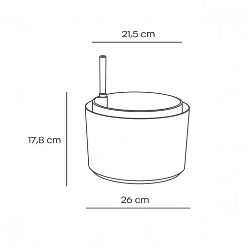 Samozavlažovací závěsný květináč BERBERIS 26 cm taupe béžová