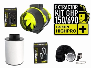 GARDEN HIGH PRO EXTRACTOR KIT 150mm, 690m3/h