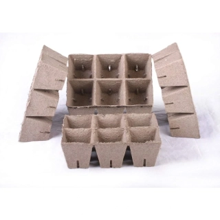 Jiffy květináč hranatý sdružený 8x8x8 cm, 6 ks, rozložitelný květináč