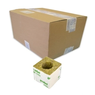 Grodan 75x75x65 mm, pěstební kostky s velkou dírou 42x40 mm, BOX 384 KS